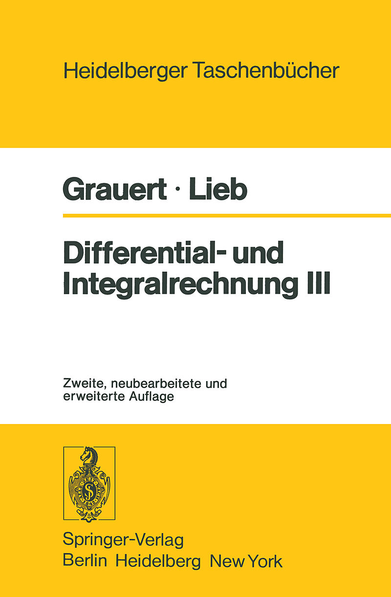 Differential- und Integralrechnung III