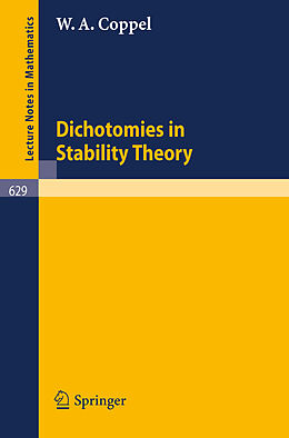 Kartonierter Einband Dichotomies in Stability Theory von W. A. Coppel