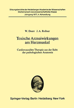 Kartonierter Einband Toxische Arzneiwirkungen am Herzmuskel von W. Doerr, J. A. Rossner