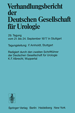 Kartonierter Einband 29. Tagung vom 21. September bis 24. September 1977 in Stuttgart von 