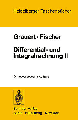Kartonierter Einband Differential- und Integralrechnung II von H. Grauert, W. Fischer