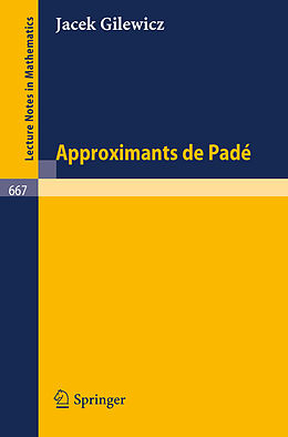 Couverture cartonnée Approximants de Pade de J. Gilewicz