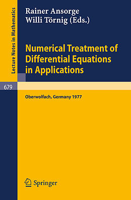 Kartonierter Einband Numerical Treatment of Differential Equations in Applications von 