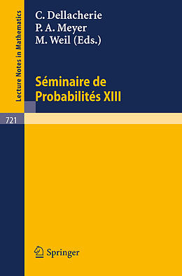 Couverture cartonnée Séminaire de Probabilités XIII de 