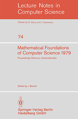Kartonierter Einband Mathematical Foundations of Computer Science 1979 von 