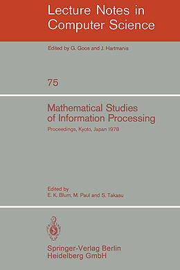 Kartonierter Einband Mathematical Studies of Information Processing von 