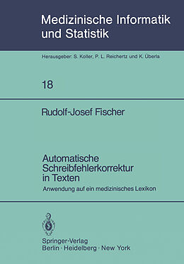Kartonierter Einband Automatische Schreibfehlerkorrektur in Texten von R.-J. Fischer