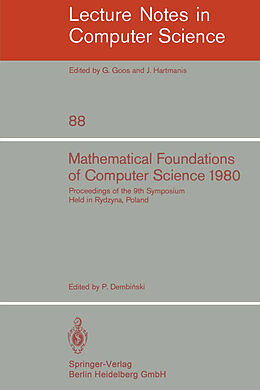 Kartonierter Einband Mathematical Foundations of Computer Science 1980 von 