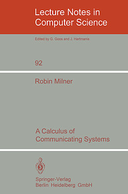 Kartonierter Einband A Calculus of Communicating Systems von R. Milner