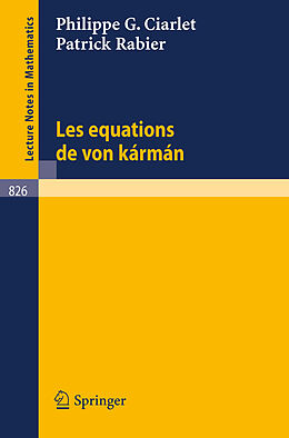 Couverture cartonnée Les Equations de von Karman de P. Rabier, P. G. Ciarlet