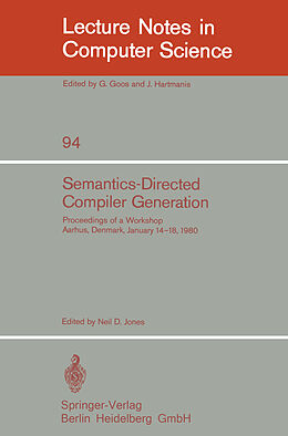 Couverture cartonnée Semantics-Directed Compiler Generation de 