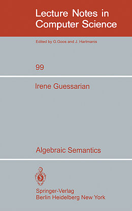 Kartonierter Einband Algebraic Semantics von I. Guessarian
