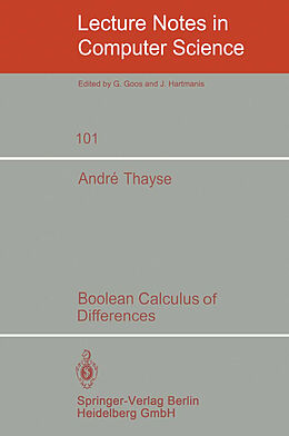Kartonierter Einband Boolean Calculus of Differences von A. Thayse