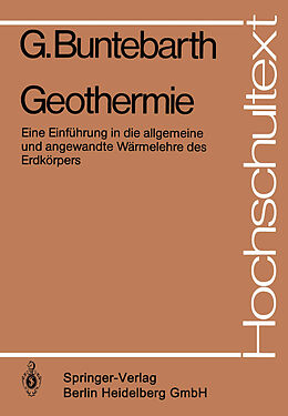 Kartonierter Einband Geothermie von G. Buntebarth