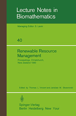 Kartonierter Einband Renewable Resource Management von 