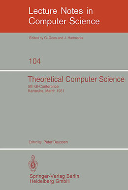 Kartonierter Einband Theoretical Computer Science von 