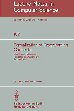 Kartonierter Einband Formalization of Programming Concepts von 