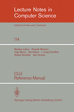 Kartonierter Einband CLU von B. Liskov, R. Atkinson, T. Bloom