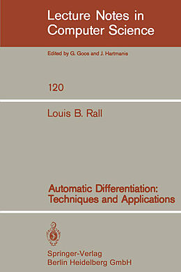 Kartonierter Einband Automatic Differentiation von L. B. Rall
