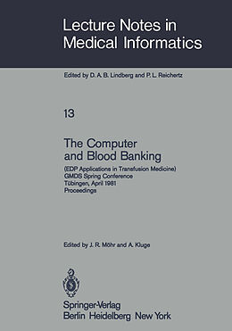 Couverture cartonnée The Computer and Blood Banking de 