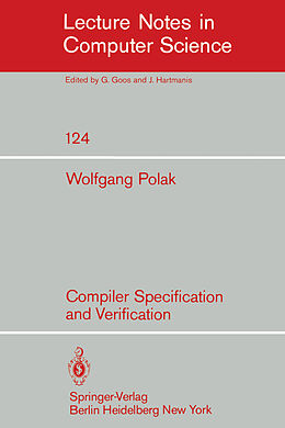 Kartonierter Einband Compiler Specification and Verification von W. Polak