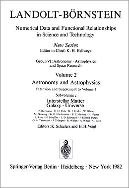Livre Relié Interstellar Matter, Galaxy, Universe / Interstellare Materie, die Galaxis, Universum de P. Biermann, H.H. Fink, K.J. Fricke