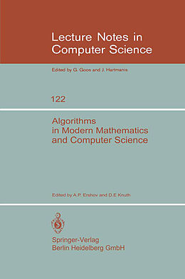 Kartonierter Einband Algorithms in Modern Mathematics and Computer Science von 