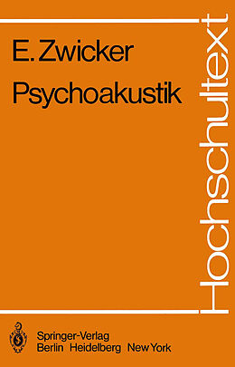 Kartonierter Einband Psychoakustik von E. Zwicker