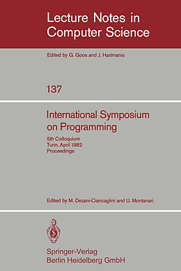 Kartonierter Einband International Symposium on Programming von 