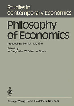 Couverture cartonnée Philosophy of Economics de 