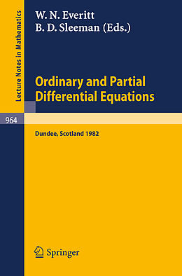 Kartonierter Einband Ordinary and Partial Differential Equations von 