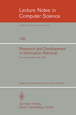 Couverture cartonnée Research and Development in Information Retrieval de 