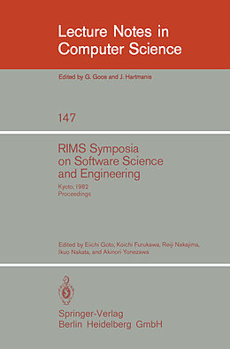 Kartonierter Einband RIMS Symposium on Software Science and Engineering von 