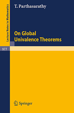 Kartonierter Einband On Global Univalence Theorems von T. Parthasarathy