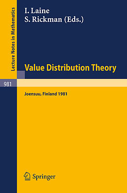 Kartonierter Einband Value Distribution Theory von 