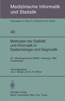 Kartonierter Einband Methoden der Statistik und Informatik in Epidemiologie und Diagnostik von 