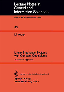 Kartonierter Einband Linear Stochastic Systems with Constant Coefficients von M. Arato