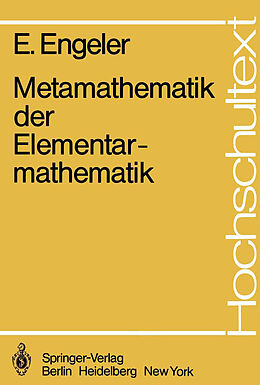 Kartonierter Einband Metamathematik der Elementarmathematik von E. Engeler
