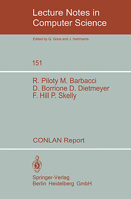Couverture cartonnée CONLAN Report de R. Piloty, M. Barbacci, P. Skelly