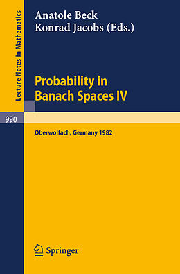 Kartonierter Einband Probability in Banach Spaces IV von 