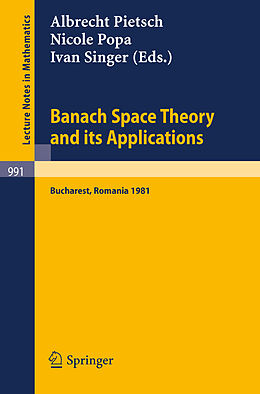 Kartonierter Einband Banach Space Theory and its Applications von 