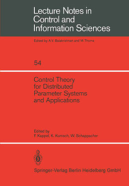 Kartonierter Einband Control Theory for Distributed Parameter Systems and Applications von 
