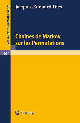 Couverture cartonnée Chaines de Markov sur les Permutations de J. -E. Dies