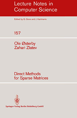 Couverture cartonnée Direct Methods for Sparse Matrices de Z. Zlatev, O. Osterby