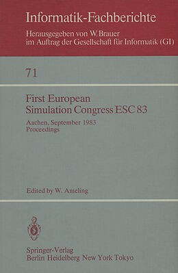 Couverture cartonnée First European Simulation Congress ESC 83 de 