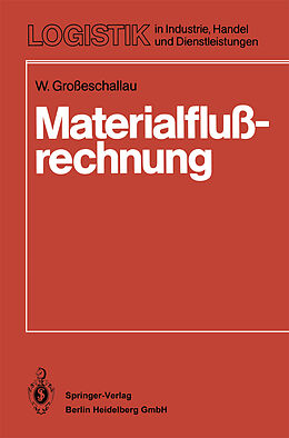 Kartonierter Einband Materialflußrechnung von W. Grosseschallau