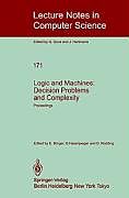 Couverture cartonnée Logic and Machines: Decision Problems and Complexity de 