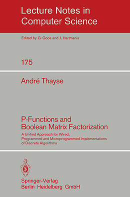 Couverture cartonnée P-Functions and Boolean Matrix Factorization de A. Thayse