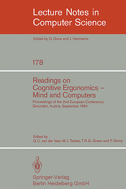 Couverture cartonnée Readings on Cognitive Ergonomics, Mind and Computers de 