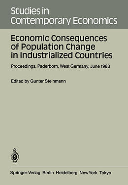 Couverture cartonnée Economic Consequences of Population Change in Industrialized Countries de 